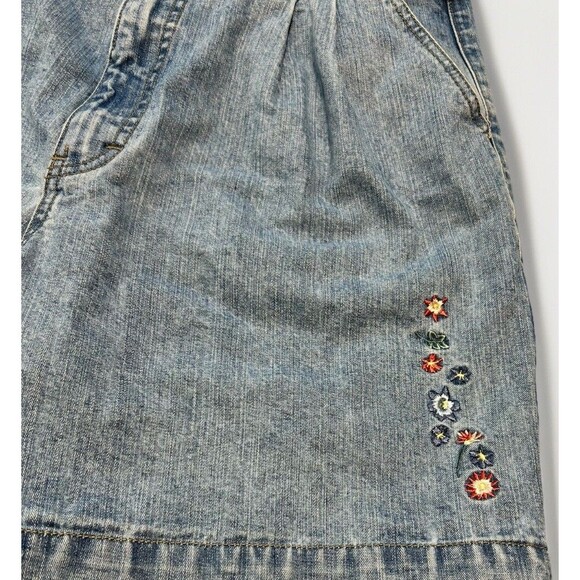 Vtg Northern Reflections Women's High Waisted Mom Denim Shorts Y2K 15/16 Flowers - Picture 3 of 4